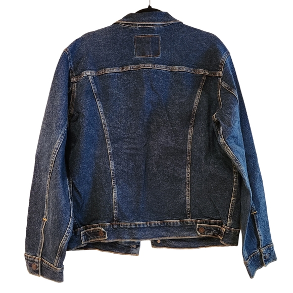 *NWT* Levi's dark blue Men's Regular Fit Non-Stretch Denim Trucker Jacket - Picture 2 of 9
